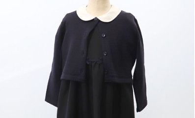 女児用　ニットボレロ　(冬用)　 紺 【ペアレンツドリーム】の画像