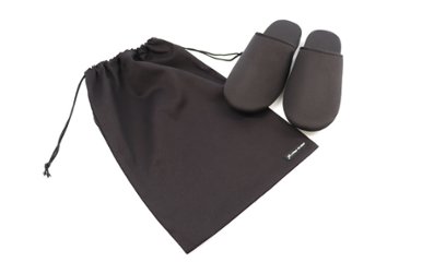【ワケあり品】お父さまスリッパ(巾着袋付き)｜ グログラン黒 ｜日本製画像