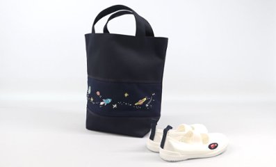 【20％OFF】スモッキング刺繍・手刺繍入り シューズバッグ【ネット限定】画像