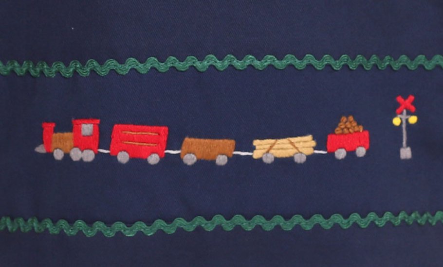 【訳アリ品のため50%OFF】手刺繍シューズバッグ｜きしゃ画像