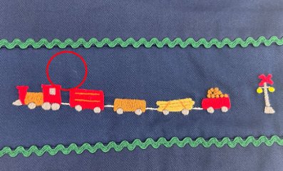【訳アリ品のため50%OFF】手刺繍シューズバッグ｜きしゃ画像