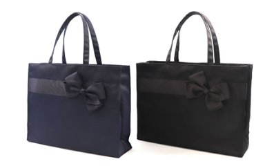  【展示見本品のため40％OFF】リボン横型トートバッグの画像