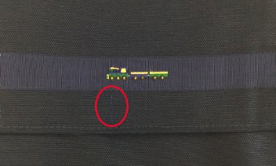 【ワケありのため20％OFF】マチ付きシューズバッグ｜布製｜マジックテープ｜トレイン画像