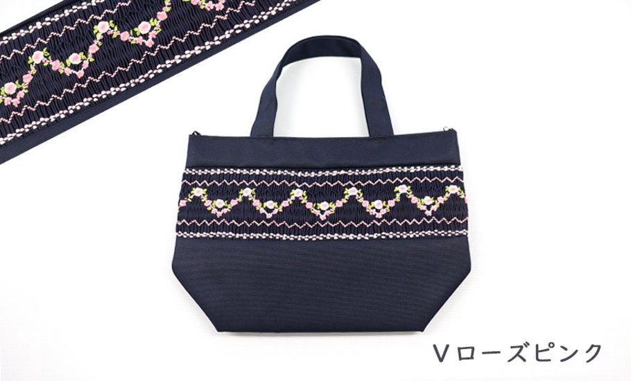 【新柄入荷】 スモッキング刺繍入り｜ミニトート｜送料無料画像