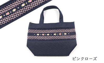 【新柄入荷】 スモッキング刺繍入り｜ミニトート｜送料無料画像