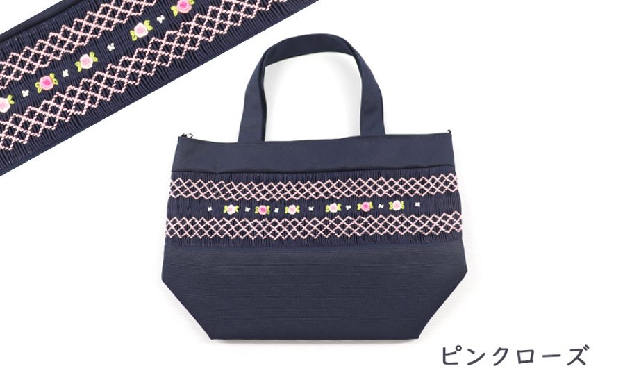 【新柄入荷】 スモッキング刺繍入り｜ミニトート｜送料無料画像