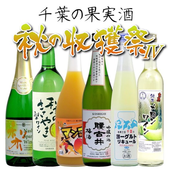 【送料無料/クール便】秋の収穫祭 千葉の果実酒６本セット-Ⅳ画像