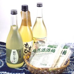 【当店発送/クール便】寺田本家 自然酒酒粕と自然酒生三種の詰合せの画像