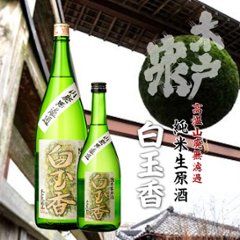 【訳あり送料無料/当店発送クール便】白玉香 純米 無濾過 生原酒 720ml/限定2本の画像