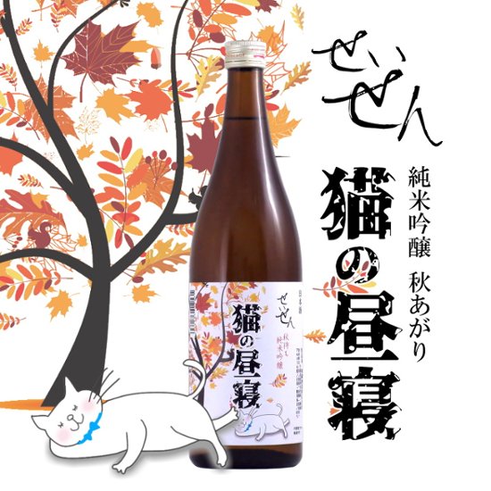 【当店発送】聖泉 せいせん 猫の昼寝 純米吟醸 秋あがり 720ml《オリジナル限定酒》画像