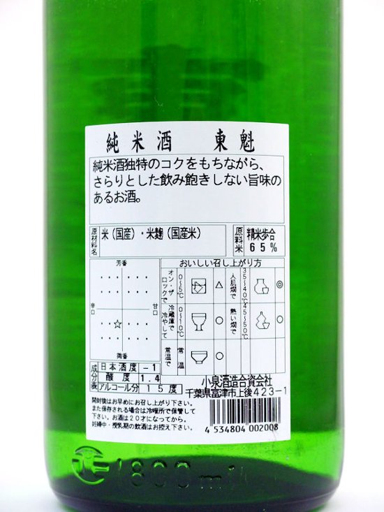 【訳あり/送料無料】東魁　純米酒　720ml/限定2本画像