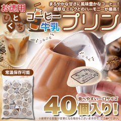 【送料無料(沖縄・離島への配送不可)】まろやかな甘さと風味豊かなコーヒーの香りがたまらない☆【お徳用】ひとくちコーヒー牛乳プリン40個【85ptプレゼント】画像