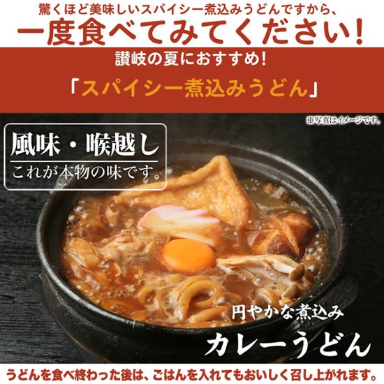 【全国送料無料】【ゆうパケット出荷】讃岐の製麺所が作る、レンジで簡単！辛すぎないスパイシーなカレーうどん4食(180g×4)【28ptプレゼント】画像