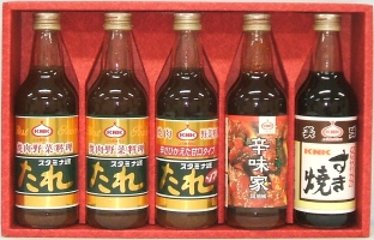 焼肉のたれ＆すき焼のたれ 5本入りギフト TK5-260Bの画像