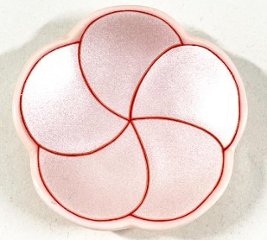 錦曙釉銀彩捻り梅箸置の画像