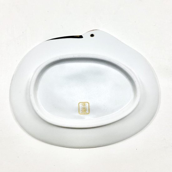 錦雪衣金羽根鶴形銘々皿　12㎝画像