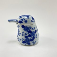 染付唐草川蝉ミニ汁次/箱入(Soy sauce dispenser)画像