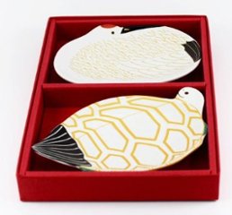 鶴亀 銘々皿ギフトセットの画像