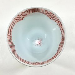 錦小花赤糸十草湯呑 　180cc画像