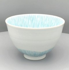 錦小花青糸十草高茶碗　11㎝の画像