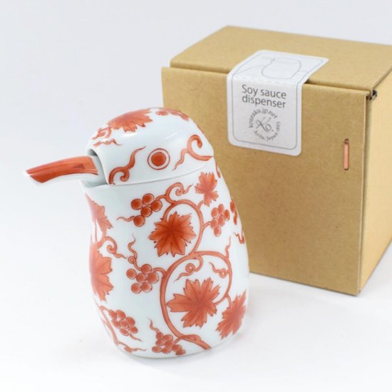 錦赤唐草川蝉小汁次(箱入)　(Soy sauce dispenser)画像
