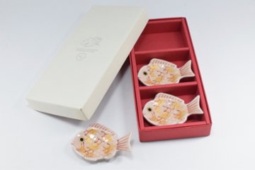 紅鯛　箸置き　3個セット　ギフト箱入りの画像