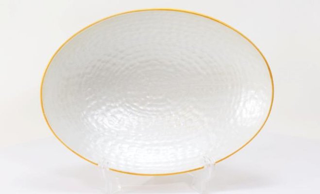 錦渕金銀巻縄目彫楕円小鉢　17㎝の画像