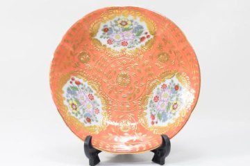 錦緋色ベルサイユ小皿　11.5㎝の画像