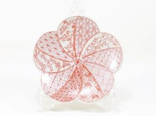 錦銀彩祥瑞捻梅形小皿の画像