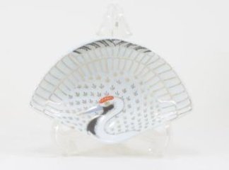 錦白釉扇鶴形千代口の画像