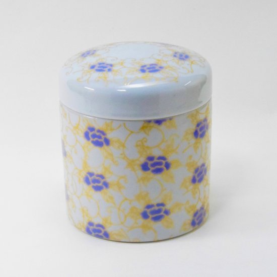 紫牡丹四寸骨壷（桐箱付）12㎝画像