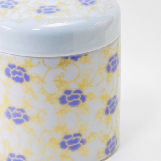 紫牡丹四寸骨壷（桐箱付）12㎝画像