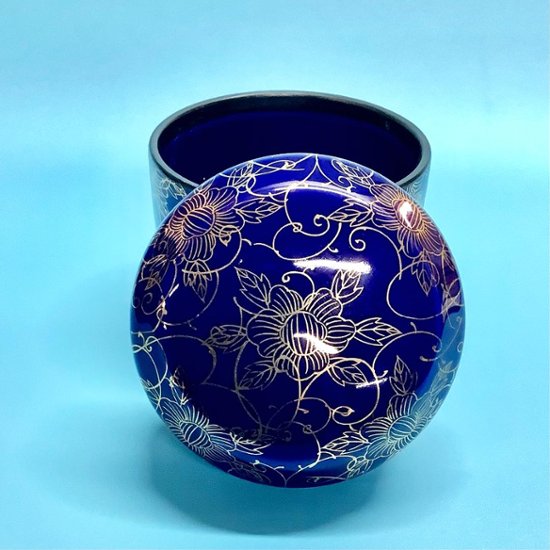 瑠璃金牡丹分骨用・ペット用 （桐箱付）　8㎝　画像