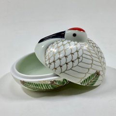 錦巣ごもり鶴形小蓋物画像