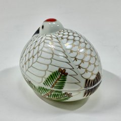 錦巣ごもり鶴形小蓋物画像