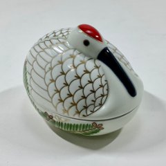 錦巣ごもり鶴形小蓋物画像