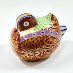 錦新おしどり蓋物/雄　の画像