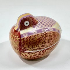 錦新おしどり蓋物/雌の画像