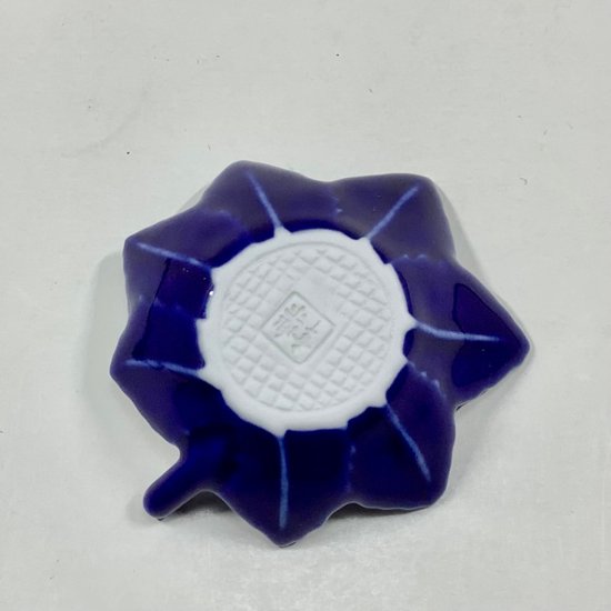 瑠璃釉紅葉形小付画像