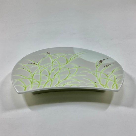 錦月明半月銘々皿（白）　14.5㎝画像