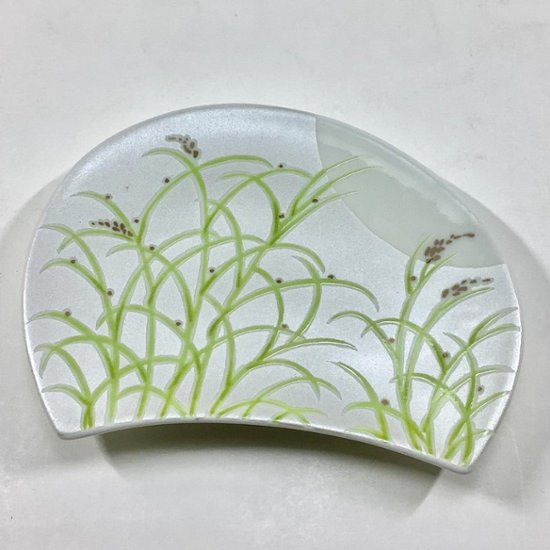 錦月明半月銘々皿（白）　14.5㎝画像