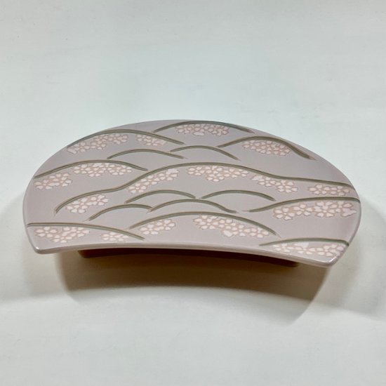 錦吉野山半月銘々皿（桜）　14.5㎝画像