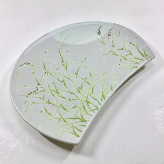 錦月明半月焼皿（白）21㎝画像