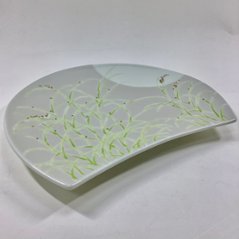 錦月明半月焼皿（白）21㎝画像