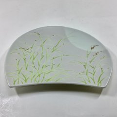錦月明半月焼皿（白）21㎝画像