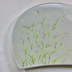 錦月明半月焼皿（白）21㎝画像