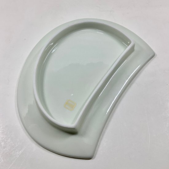 錦月明半月焼皿（白）21㎝画像