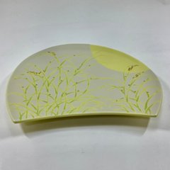 錦黄釉月明半月焼皿（黄）21㎝画像