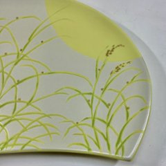 錦黄釉月明半月焼皿（黄）21㎝画像