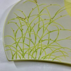 錦黄釉月明半月焼皿（黄）21㎝画像